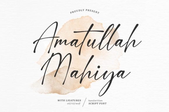 Amatullah Mahiya: A Premium Script Typeface for Modern Branding