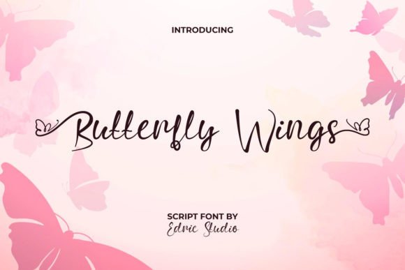 Butterfly Wings: An Elegant Script Typeface for Editorial Design