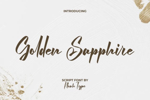 Golden Sapphire: A Modern Script Typeface for Editorial Design