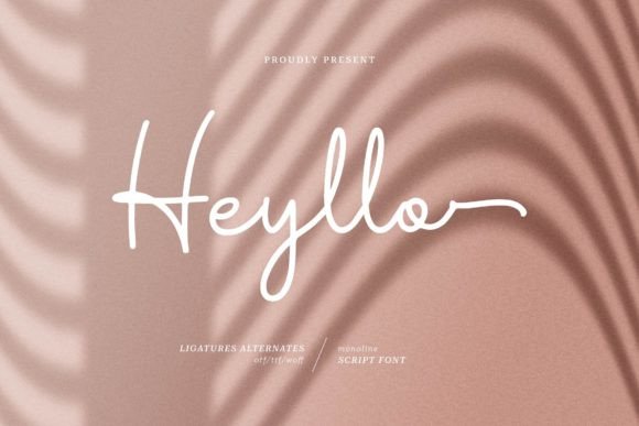 Heyllo: A Monoline Script Typeface for Modern Brand Identity
