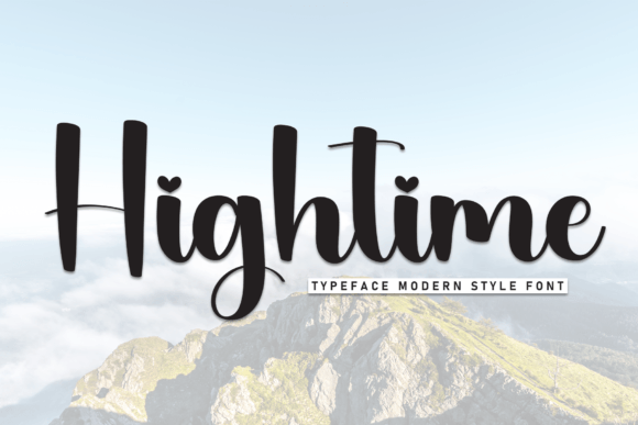 Hightime Typeface: A Sweet Handwritten Font for Digital Brands