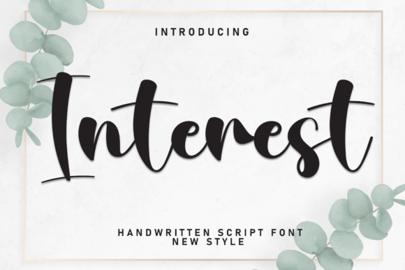 Interest: A Handwritten Typeface for Warm Editorial Design