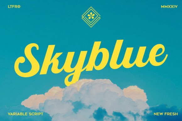 Skyblue Script: Elevating Brand Visuals with Modern Typography