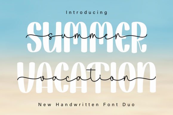 Summer Vacation Duo: A Typeface for Calm, Romantic Editorial Design
