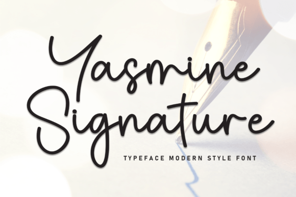 Yasmine Signature: A Refined Script Font for Editorial Design